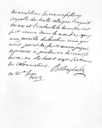 Letter sent by Lord Bolingbroke to the Abbé Alari