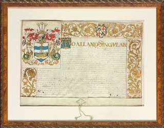 Letters Patent Issued by Sir Edward Walker, Garter King of Arms, 13th December 1664