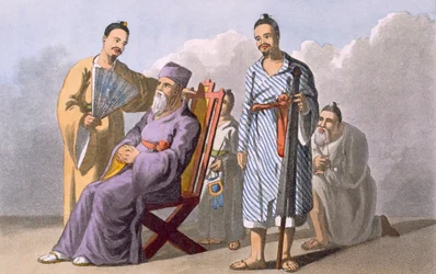 Lewchewan Chief and Attendants, 1820
