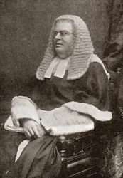 Lewis William Cave 1832-1897. British judge. From The Strand Magazine, published 1896