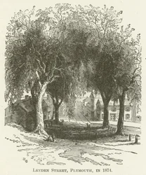 Leyden Street, Plymouth, in 1874