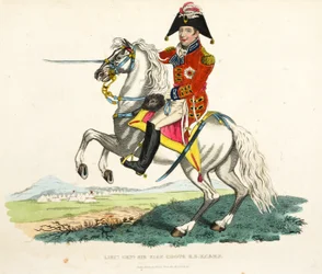 Lieutenant General Sir Eire Coote KB, KC and MP, Illustration from An Historical Account of the Battle of Waterloo by William Mudford, 1816