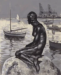 Little Mermaid Statue in Copenhagen