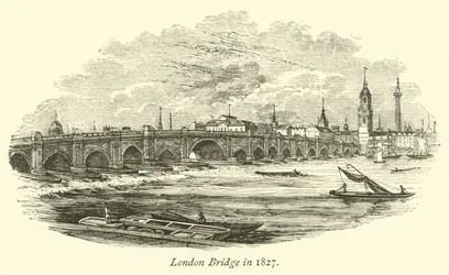 London Bridge in 1827