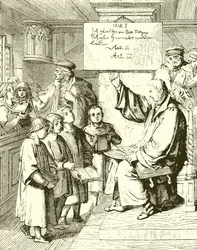 Luther teaching Children