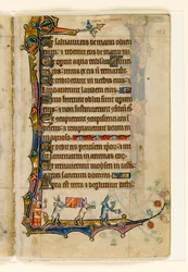A Rabbit Funeral Procession, Marginal Decoration from the Macclesfield Psalter, Use of Sarum, East Anglia (c.1330)