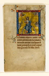 Christ in Judgement, Miniature from the Macclesfield Psalter, Use of Sarum, East Anglia (c.1330)