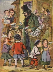 Man Selling Toy Lambs