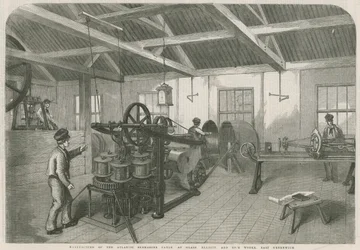 Manufacture of the Atlantic Submarine Cable at Glass Elliott and Co.
