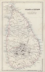 Map: Island of Ceylon, by G H Swanston, Edinburgh