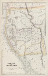 Map: Oregon and California by G H Swanston, Edinburgh