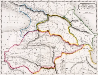 Map of Armenia, Colchis, Iberia and Albania, from 