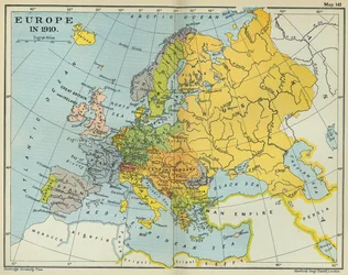 Map of Europe in 1910