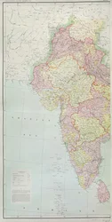 Map of India, published under the direction of Colonel H.R. Thuillier, R.E., Surveyor General of India, 1877
