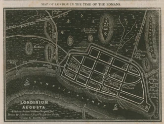 Map of London in the Time of the Romans