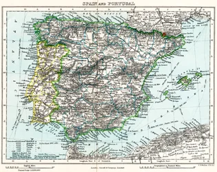 Map of Spain and Portugal