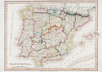 Map of Spain and Portugal