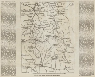 Map of the Shipka Pass over the Balkans