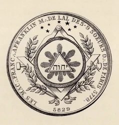 Masonic seal, from “The History of Freemasonry, volume III”, published by Thomas C. Jack, London, 1883
