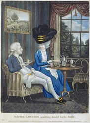 Master Lavender Qualifying Himself for the Army, pub. by Carington Bowles, 1781