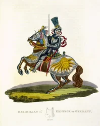 Maximilian I, King of Germany and Holy Roman Emperor (1459-1519) 1498, from Ancient Armour by Samuel Rush Meyrick, 1824