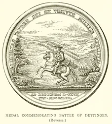 Medal Commemorating Battle of Dettingen (Reverse)