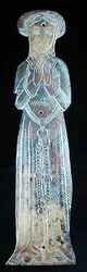 Memorial brass in the form of a middle-class lady, c.1520