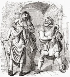 Miller, Manciple and Reeve, from Old England: A Pictorial Museum