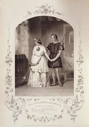 Miss Jenny Marston as Perdita and Mr F. Robinson as Florizel, Act IV Scene 3, in The Winter