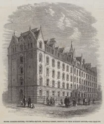 Model Lodging-Houses, Columbia-Square, Bethnal-Green, erected by Miss Burdett Coutts