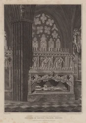 Monument of Bishop Stapledon, Founder of Exeter College, Oxford, in Exeter Cathedral
