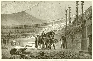 Morituri Salutamus (Gladiators Saluting the Emperor before Joining Combat)