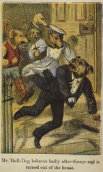 Mr. Bull-Dog Behaves Badly After Dinner and is Turned Out of the House