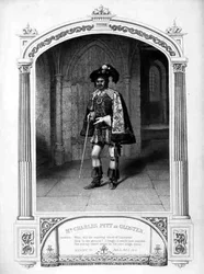 Mr Charles Pitt as Gloster, Act V Scene VI, in Henry VI (Part 3) by William Shakespeare