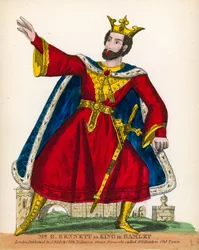 Mr G Bennett as the King in Hamlet