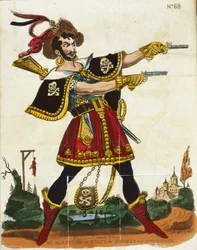 Mr Ransford as Wolfe the robber and murderer, frontispiece from 