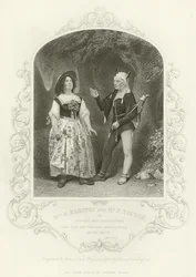 Mrs H Marston and F Younge as Audrey and Touchstone, As You Like It, Act V, Scene IV