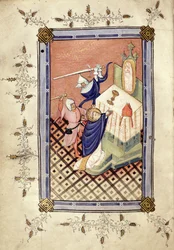 St. Thomas of Canterbury (c.1118-70) being Attacked by Two Knights, Horae, c.1420-30