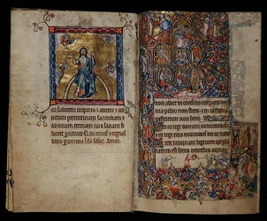 Christ in Judgement and the Tree of Jesse, from the Macclesfield Psalter, Use of Sarum, East Anglia, c.1330