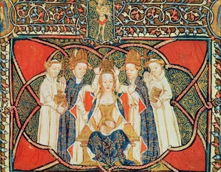 Coronation of a queen, from Liber Regalis