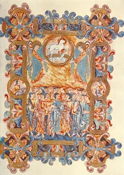 The Multitude Adoring the Lamb, from the Missal of Robert of Jumieges, c.1016