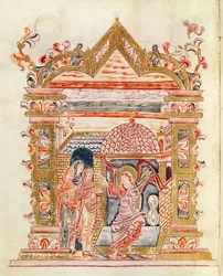The Holy Women at the Tomb, from the Missal of Robert of Jumieges, c.1016