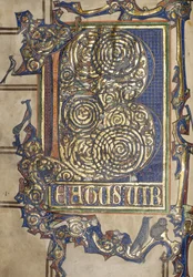 Ms. New Coll 358, frontispiece, Psalter, St. Alban’s