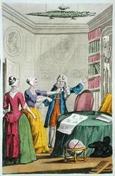 Nan Holland and Tristram Savage rob Dr. Trotter at Moorfields, illustration from 