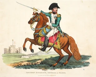 Napoleon Bonaparte, Emperor of France, Illustration from An Historical Account of the Battle of Waterloo by William Mudford, 1816