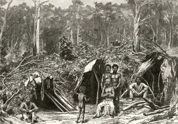 Native Aborigine Encampment, from 