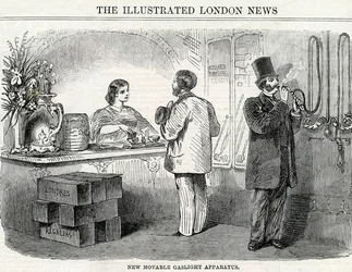 New Movable Gaslight Apparatus, taken from the London Illustrated News
