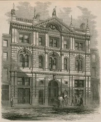 Newly-erected offices of the Peninsular and Oriental Steam Navigation Company, Leadenhall Street, London