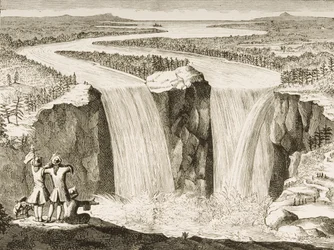 Niagara Falls, After a Sketch Made by Father Hennepin in 1677, from 