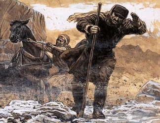 Nikolkai Prjevalsky encountered the first terror of the Gobi Desert when a sand storm engulfed him